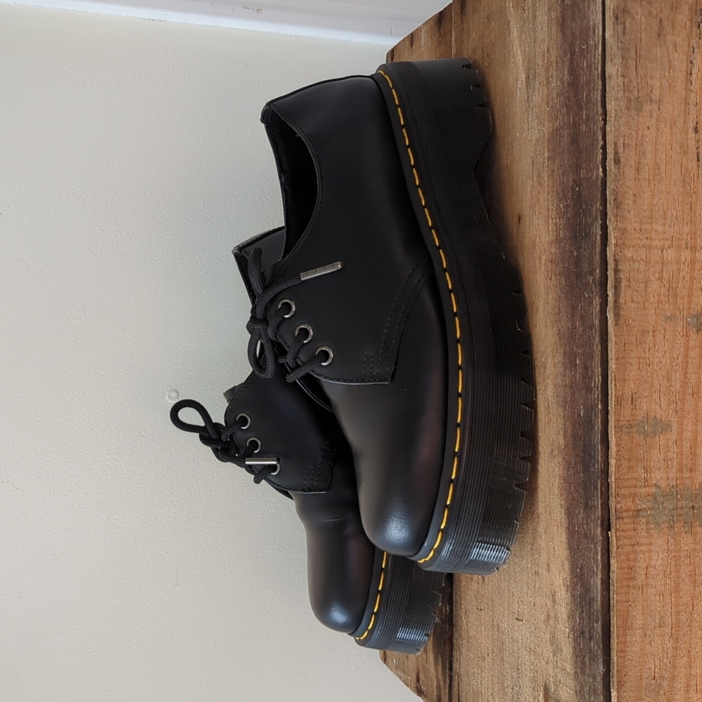 COPY - Dr. Martens 1461 Quad Smooth Leather Black Platform Shoes M8/W9